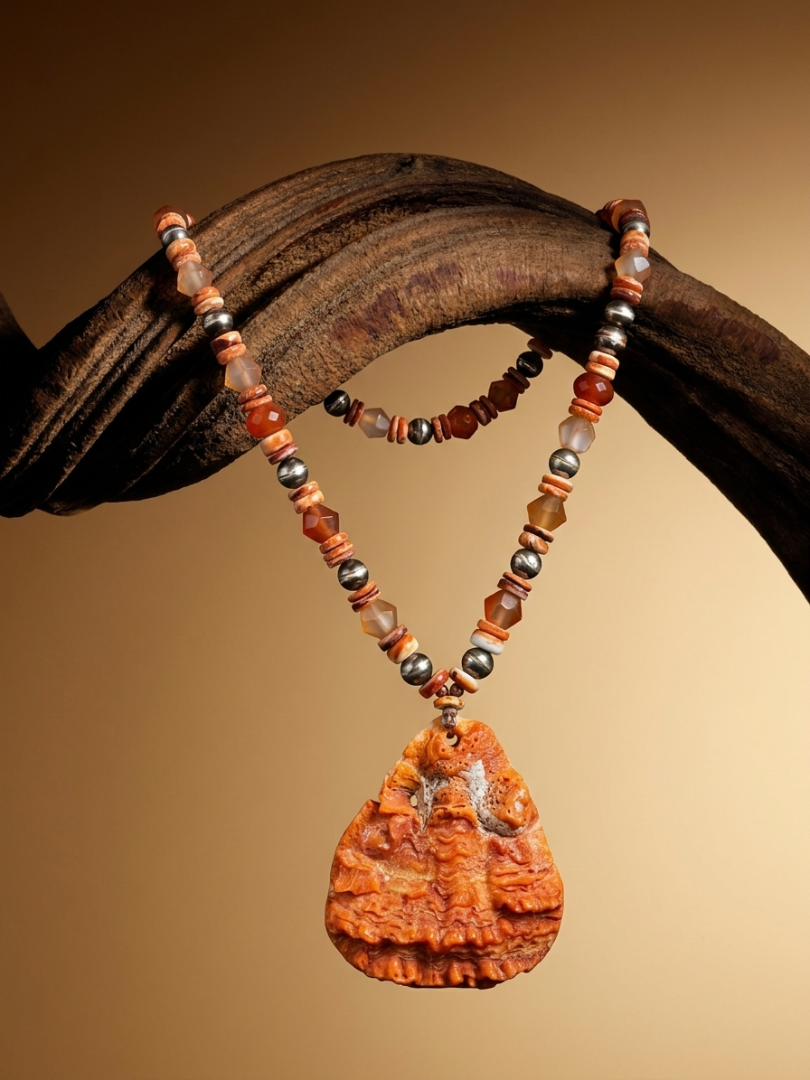 Orange Spiny Oyster and Navajo Pearl set Image
