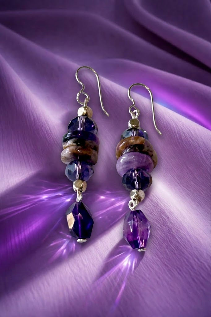 Chariote and Amethyst set with silver accents Image