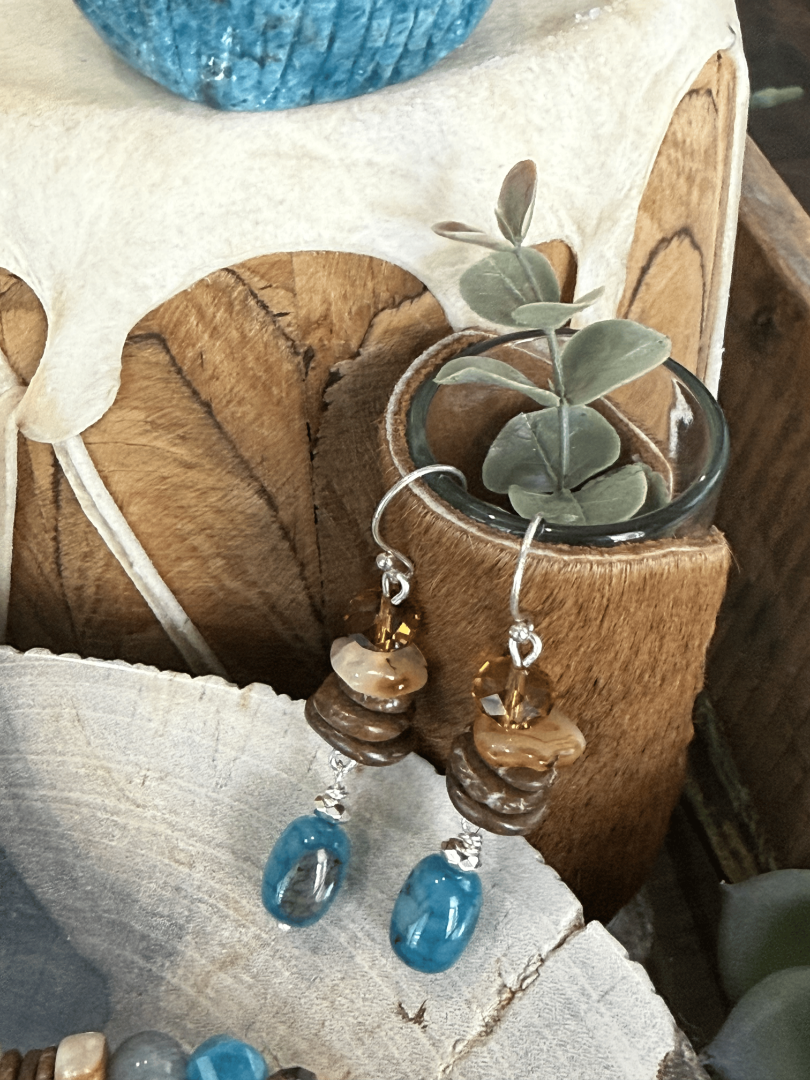 Jasper and Bronzite Necklace and Earring set Image