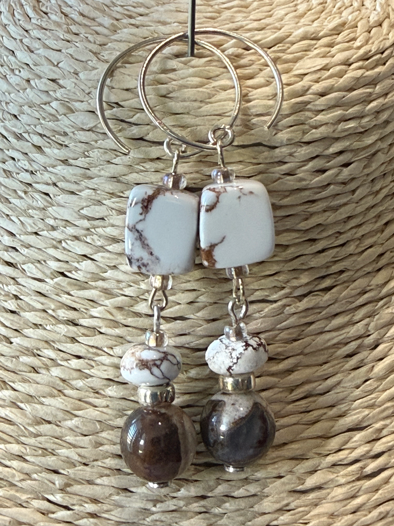 Wild horse jasper necklace and earring set Image