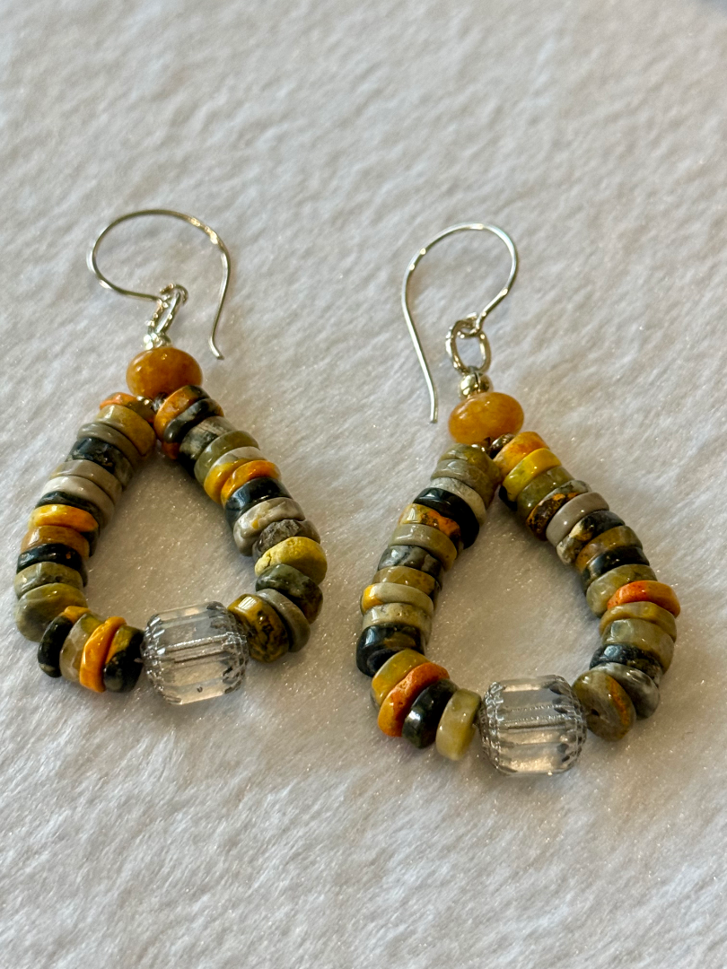 Bumblebee Jasper with crystal set Image