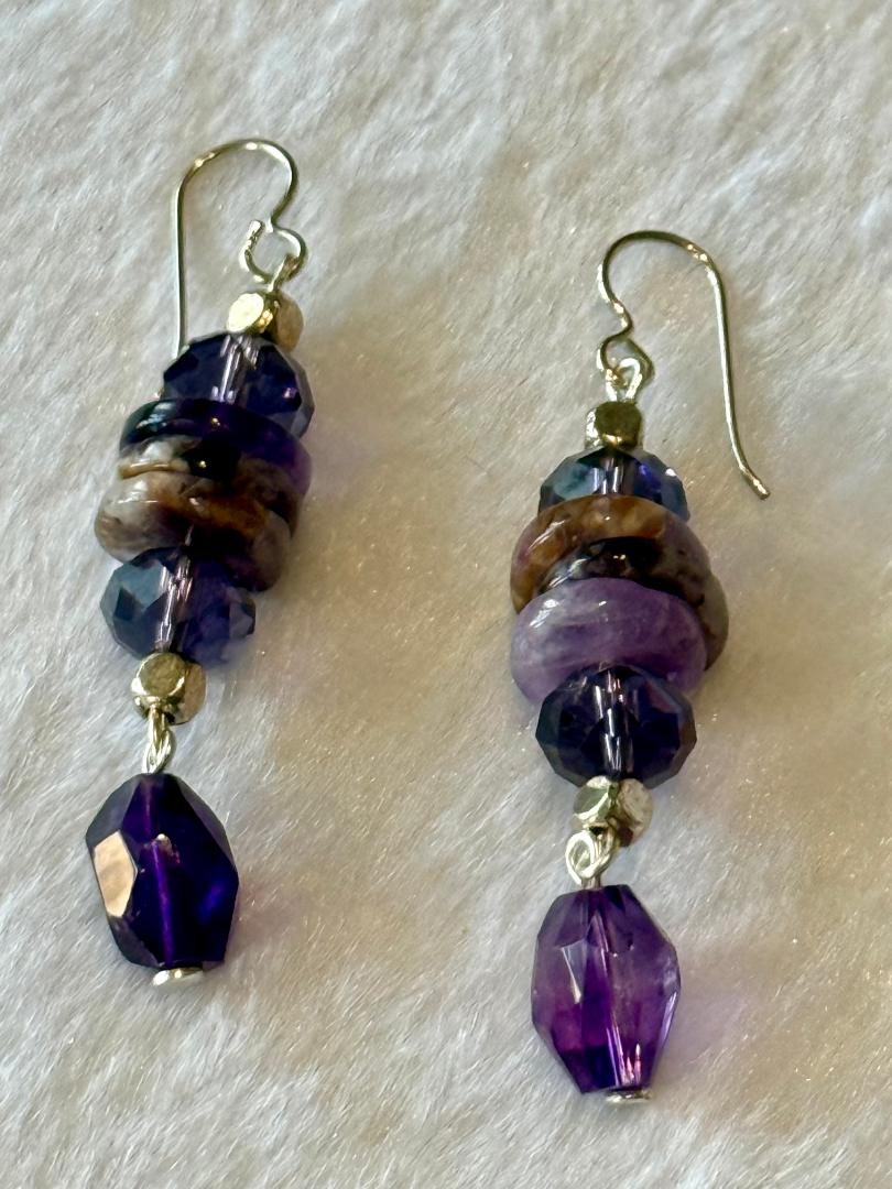 Chariote and Amethyst set with silver accents Image
