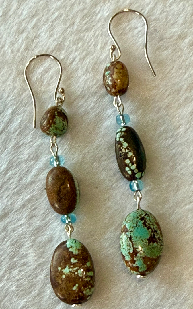 Rare #8 Turquoise necklace and earring set Image