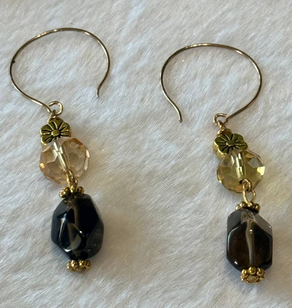 Smoky Quartz and Brown agate set Image