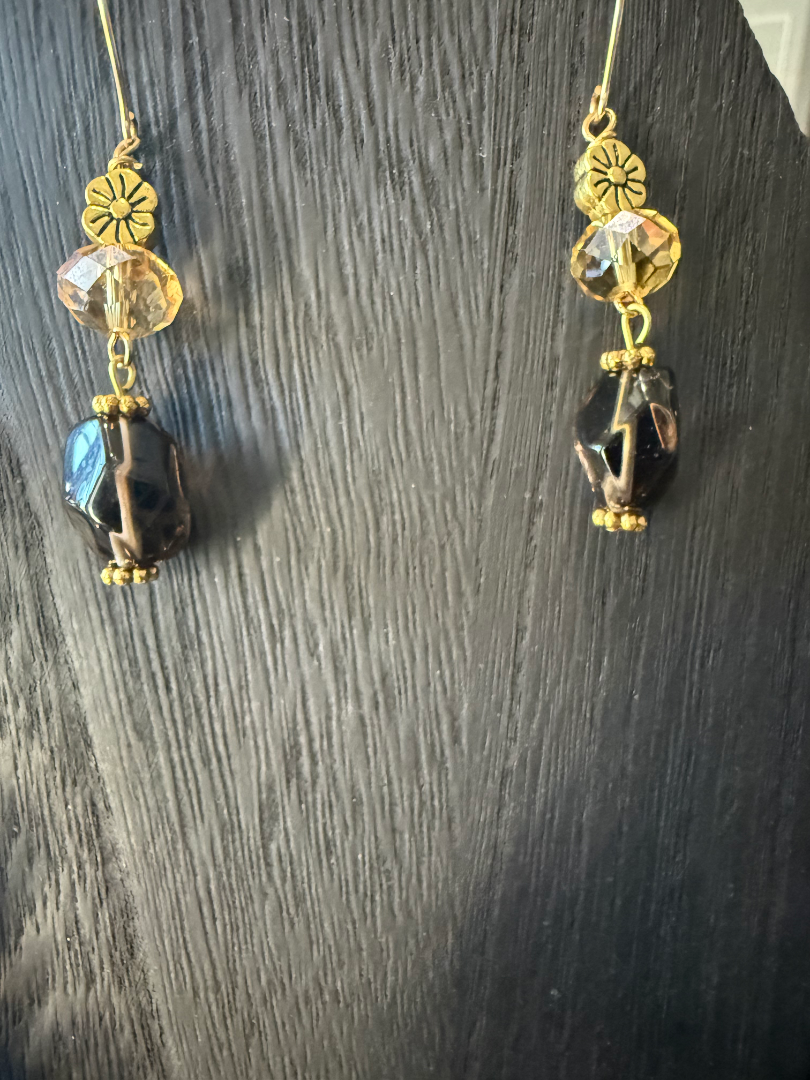 Smoky Quartz and Brown agate set Image