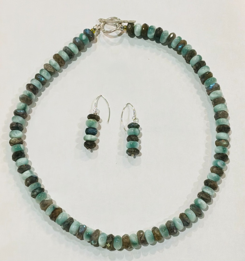Labradorite & Green Angelite Set Image