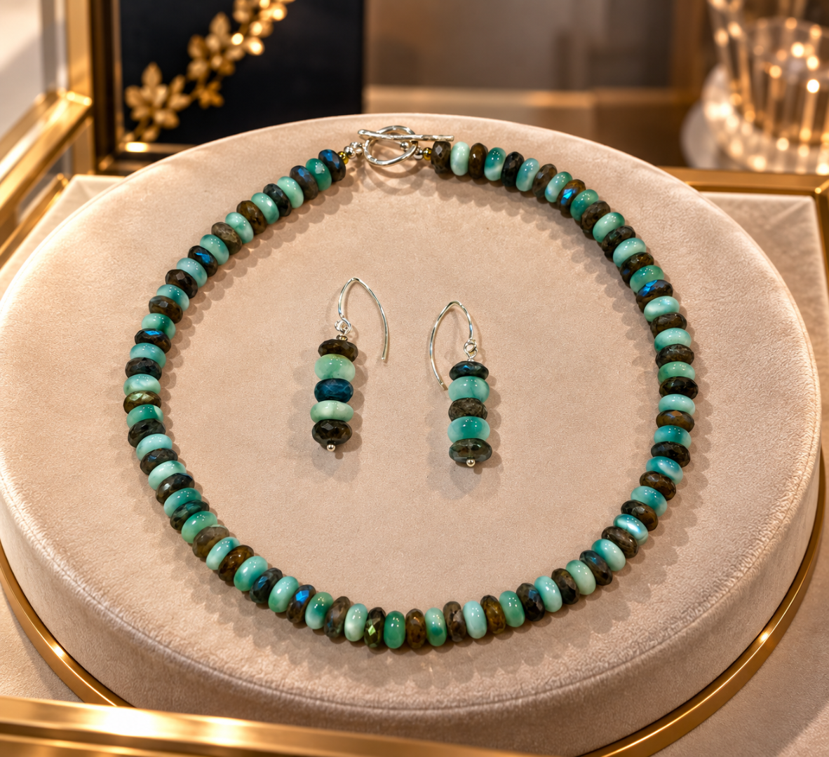 Labradorite & Green Angelite Set Image