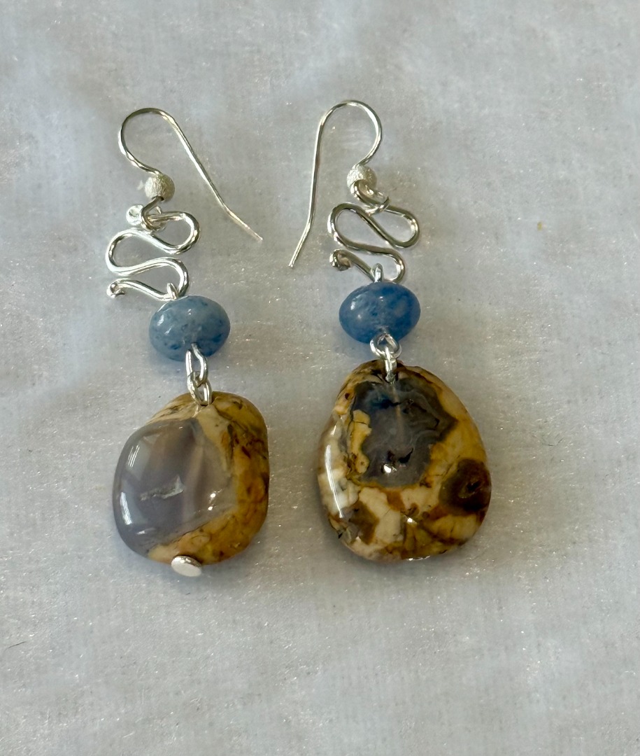 Blue Chalcedony Set with a Blue Chalcedony Pendant Image