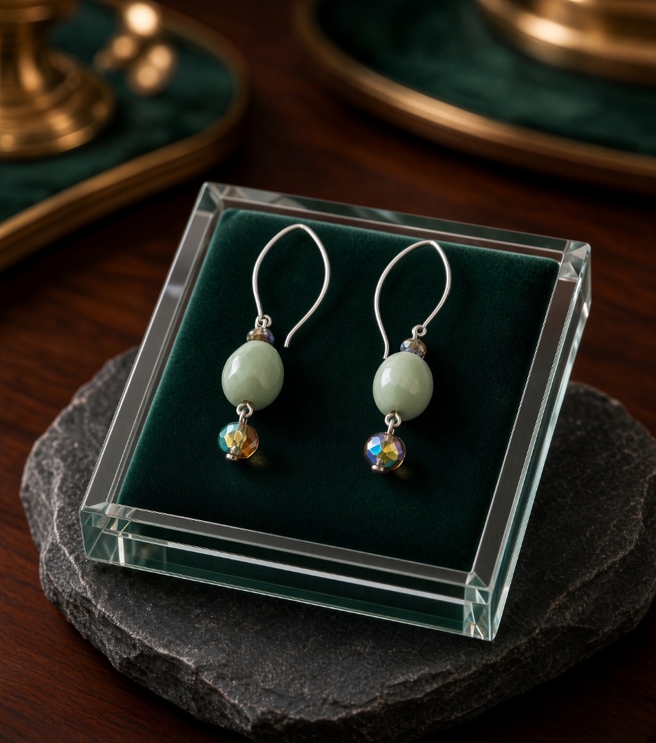Amazonite necklace and earring set Image