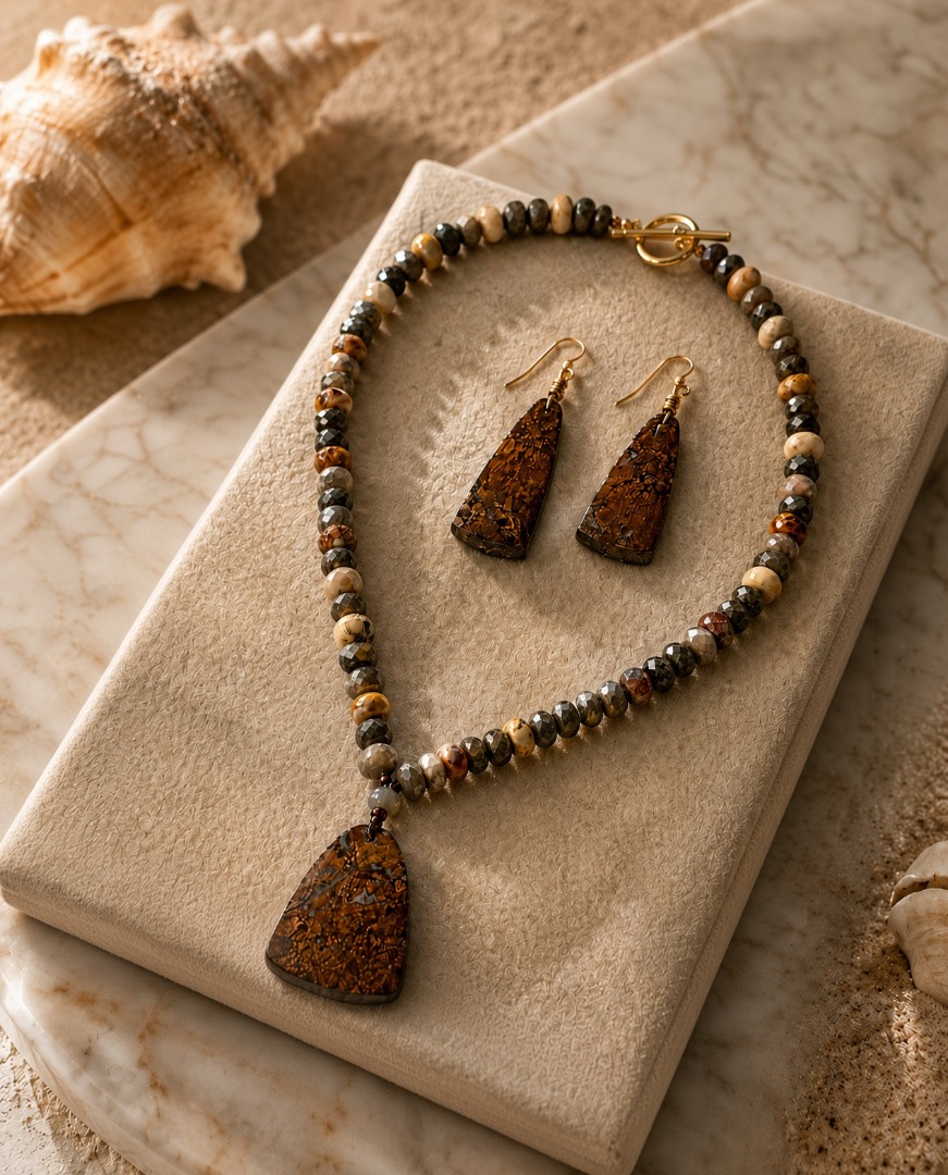 Moonstone and Moroccan Seam Agate Image