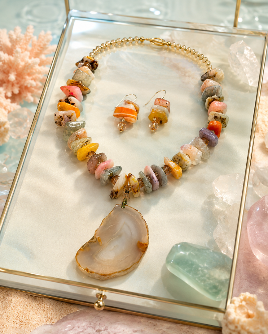 Mulitcolored Agate Set Image