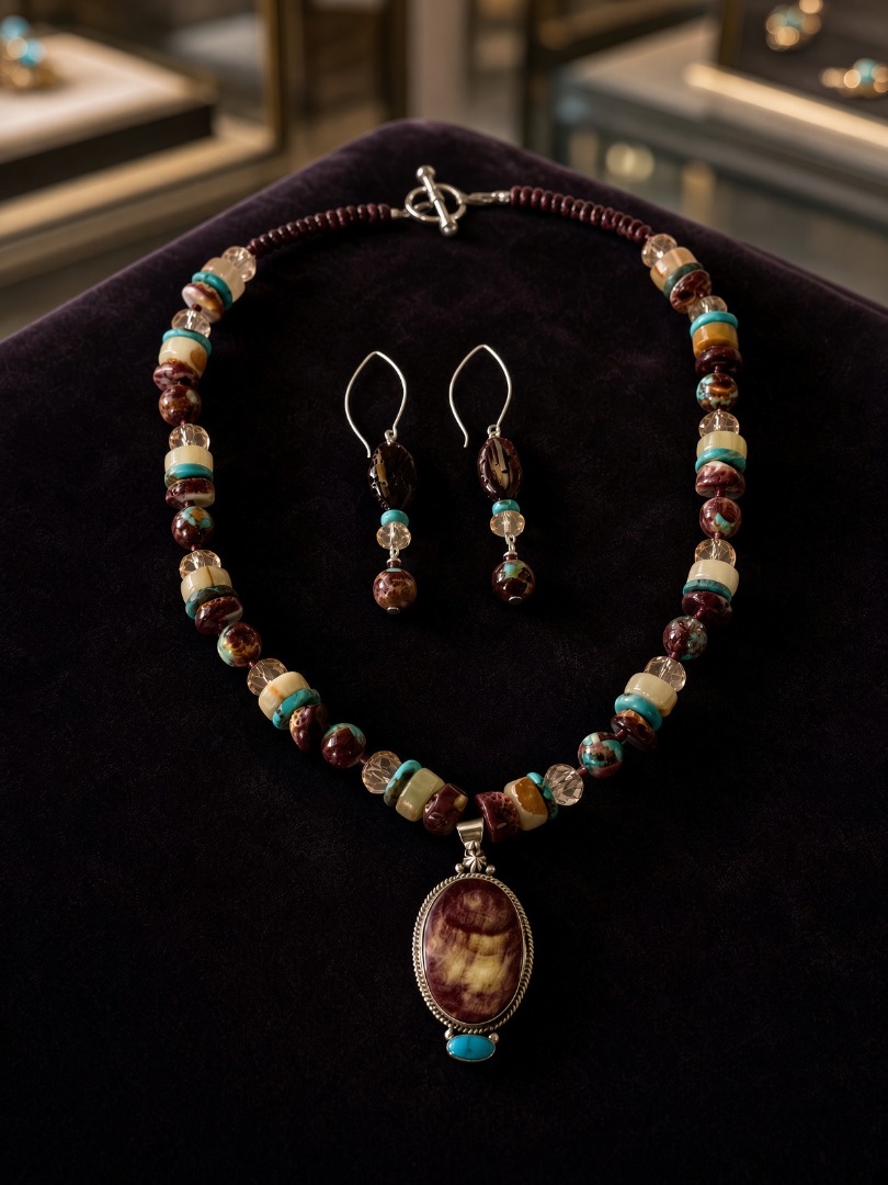Purple Spiny Oyster and Turquoise Set Image