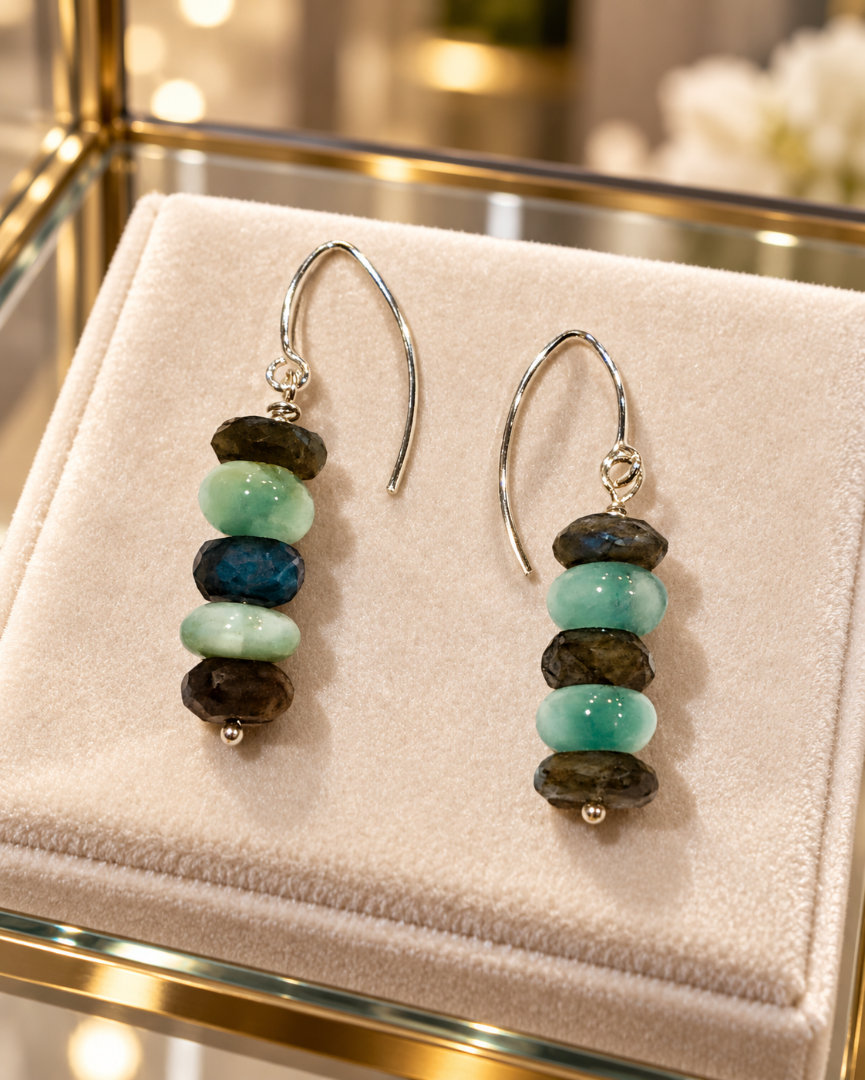 Labradorite & Green Angelite Set Image